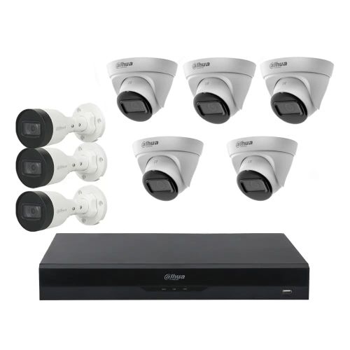 Комплекты видеонаблюдения с PoE питанием - Комплект IP видеонаблюдения Dahua KIT-DH206