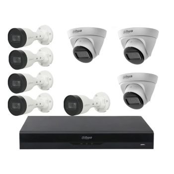 Комплекты видеонаблюдения Dahua на 8 камер - Комплект IP видеонаблюдения Dahua KIT-DH207