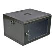 Шафа CMS 6U 19" 600x500x373 акрилове скло чорна