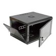 Шафа CMS 6U 19" 600x500x373 акрилове скло чорна