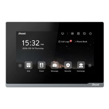 Видеодомофоны серебристого цвета - IP видеодомофон Dnake E217W