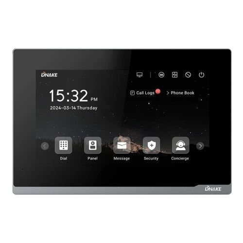 Видеодомофоны с записью аудиосообщений - IP видеодомофон Dnake E217W