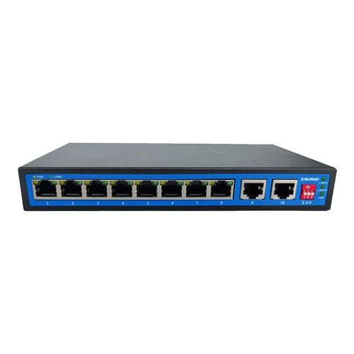 Гігабітний комутатор на 8 портів DownLink - 10-портовий некерований гігабітний PoE комутатор Ewind EW-S1910CG-DP