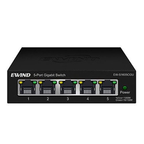 Коммутатор (свитч) 5 портов - 5-портовый неуправляемый коммутатор Ewind EW-S1605CGU