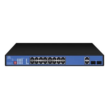 Коммутаторы на 4 порта Uplink - 16-портовый неуправляемый PoE коммутатор Ewind EW-ES2020CF-AP