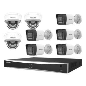 Комплекты ip видеонаблюдения на 8 камер - Комплект IP видеонаблюдения Hikvision KIT-DS208