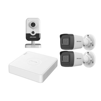 Комплекты видеонаблюдения на 4 камеры - Комплект IP видеонаблюдения Hikvision KIT-DS127