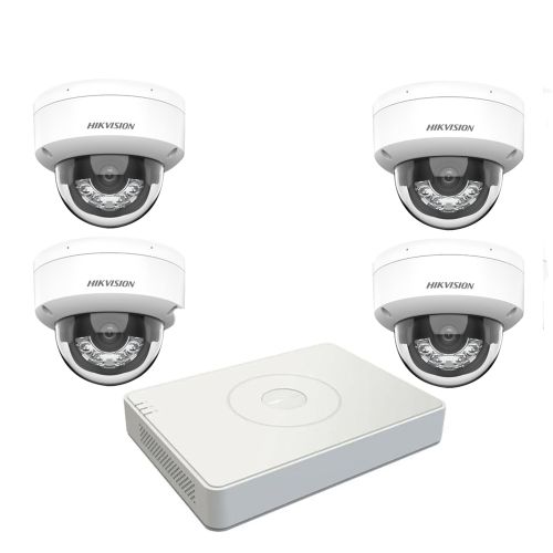 Комплекты видеонаблюдения на 4 камеры - Комплект IP видеонаблюдения Hikvision KIT-DS148