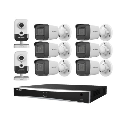 Комплекты видеонаблюдения на 8 камер - Комплект IP видеонаблюдения Hikvision KIT-DS193