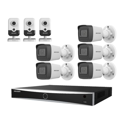 Комплекты видеонаблюдения на 8 камер - Комплект IP видеонаблюдения Hikvision KIT-DS195