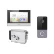 Комплект видеодомофона Hikvision DS-KH6320-WTE1 + Hikvision DS-KV6103-PE1(С) + электромеханический замок ATIS Lock SS