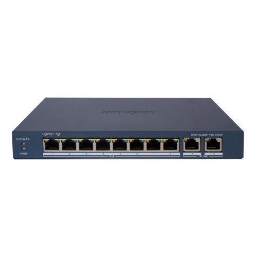 Комутатори Hikvision - 8-портовий керований PoE комутатор Hikvision DS-3E1510P-EIV2