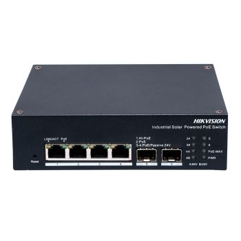 4-портовый управляемый PoE коммутатор Hikvision DS-3T1506HP-EI-UPS