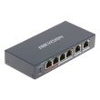 4-портовий некерований PoE комутатор Hikvision DS-3E0106P-E/M (B)