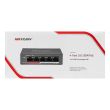 4-портовый неуправляемый POE коммутатор Hikvision DS-3E0105P-E/M(B)