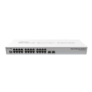Керовані комутатори - 24-портовий керований L2 комутатор Mikrotik CRS326-24G-2S+RM