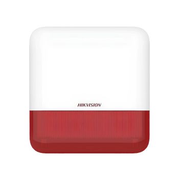 Беспроводная внешняя сирена Hikvision DS-PS1-E-WE-Red (красная) 