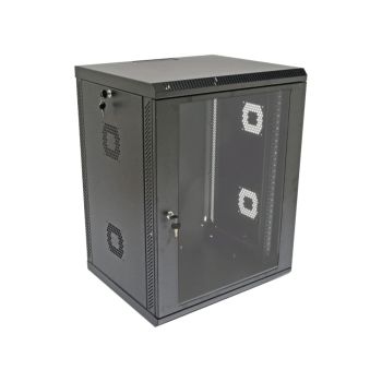Серверні шафи 15U - Шкаф 19"15U, 600х600х773 акрилове скло (чорний)