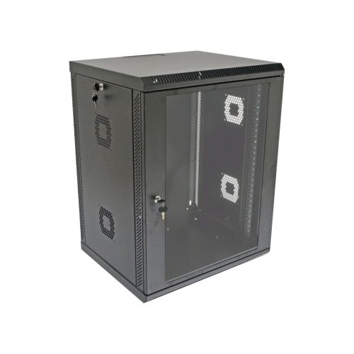 Серверные шкафы 15U - Шкаф 19"15U, 600х600х773 акриловое стекло (черный)