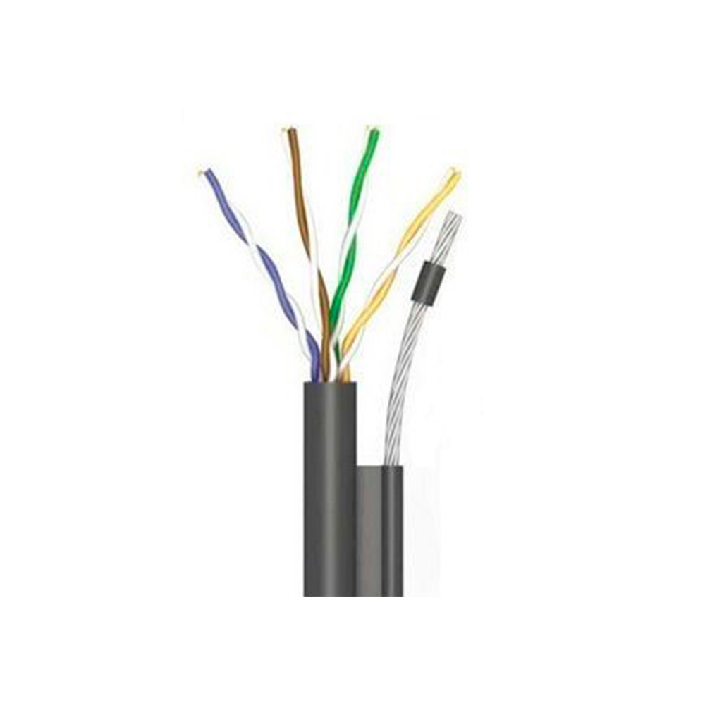 Кабель (UTP медь уличный с тросом) OK-Net 4*2*0,51 КППт-ВП (100) трос 7*0,5мм cat 5e, бухта 305 м