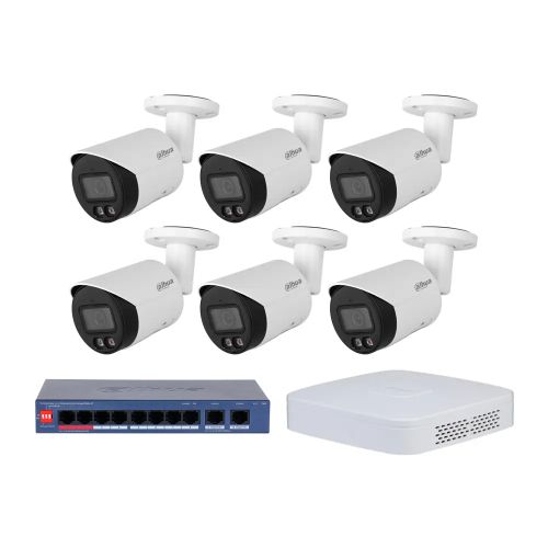 Комплекти відеоспостереження на 6 камер - Комплект IP відеоспостереження Dahua KIT-DH433