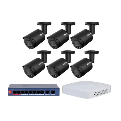 Комплекти відеоспостереження на 6 камер - Комплект IP відеоспостереження Dahua KIT-DH437