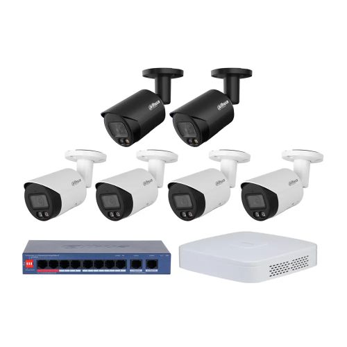 Комплекти відеоспостереження на 6 камер - Комплект IP відеоспостереження Dahua KIT-DH442