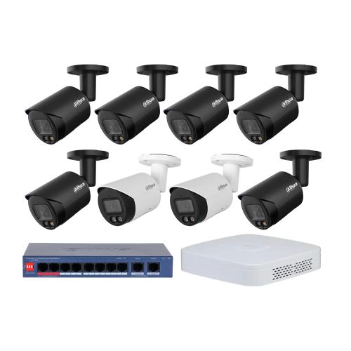Комплекты видеонаблюдения Dahua на 8 камер - Комплект IP видеонаблюдения Dahua KIT-DH445