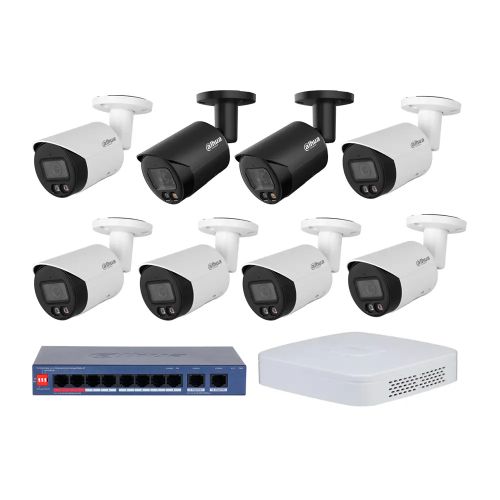 Комплекты видеонаблюдения Dahua на 8 камер - Комплект IP видеонаблюдения Dahua KIT-DH446