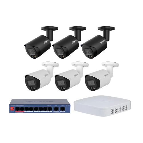 Комплекти відеоспостереження на 6 камер - Комплект IP відеоспостереження Dahua KIT-DH447