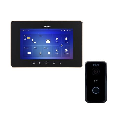Комплекты домофонов для квартиры - Комплект домофона Dahua DHI-VTH5221D-S2 + вызывная панель DHI-VTO2111D-P-S3