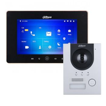 Комплект домофона Dahua DHI-VTH5221D-S2 + вызывная панель DHI-VTO2201F-P-S2