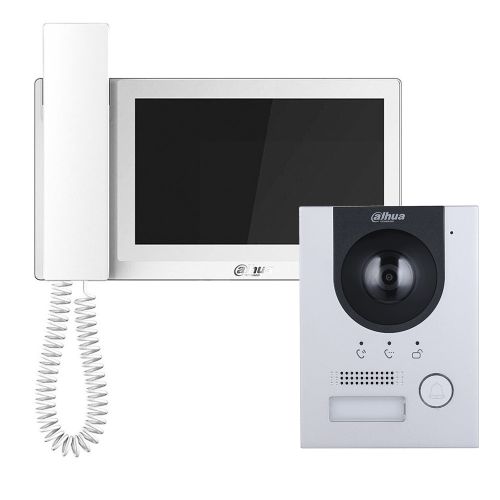 Комплекты домофонов Dahua - Комплект домофона Dahua DHI-VTH5421EW-H + вызывная панель DHI-VTO2201F-P-S2