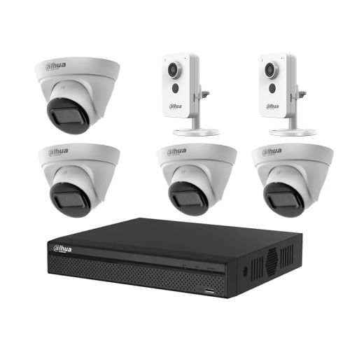 Комплекты видеонаблюдения на 6 камер - Комплект IP видеонаблюдения Dahua KIT-DH188
