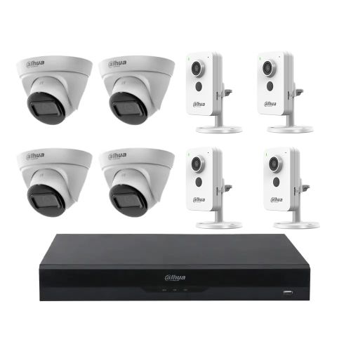 Комплекты видеонаблюдения Dahua на 8 камер - Комплект IP видеонаблюдения Dahua KIT-DH193