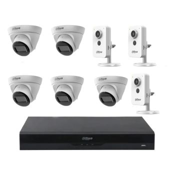 Комплекты видеонаблюдения Dahua на 8 камер - Комплект IP видеонаблюдения Dahua KIT-DH194