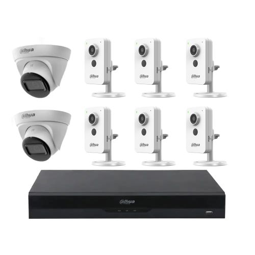 Комплекты видеонаблюдения Dahua на 8 камер - Комплект IP видеонаблюдения Dahua KIT-DH197
