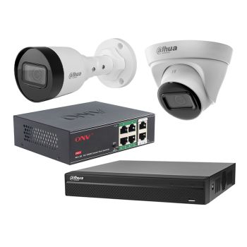 Комплекти відеоспостереження: 4 мп - Комплект IP відеоспостереження Dahua KIT-DH125