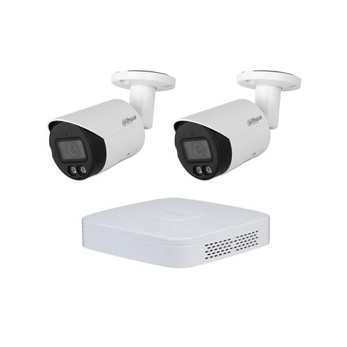 Комплекты наружного видеонаблюдения на 2 камеры - Комплект IP видеонаблюдения Dahua KIT-DH374