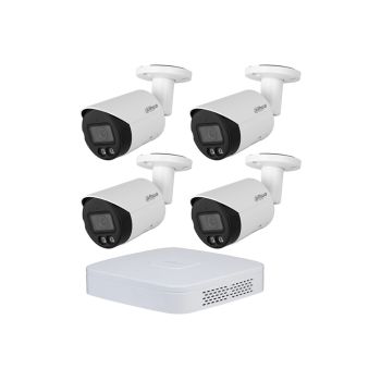 Комплекты видеонаблюдения на 4 камеры - Комплект IP видеонаблюдения Dahua KIT-DH376