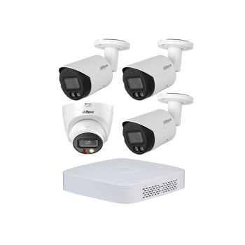 Комплекты видеонаблюдения на 4 камеры - Комплект IP видеонаблюдения Dahua KIT-DH383