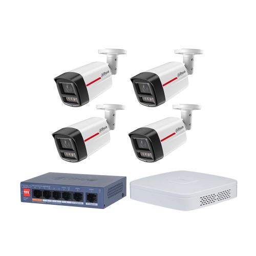 Комплекти IP відеоспостереження на 4 камери - Комплект IP відеоспостереження Dahua KIT-DH423