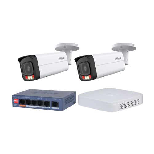 Комплекты видеонаблюдения на 2 камеры - Комплект IP видеонаблюдения Dahua KIT-DH424
