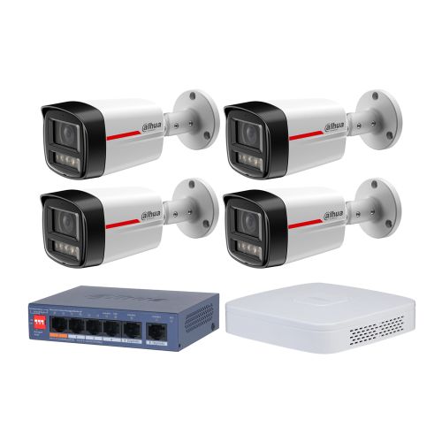Комплекти IP відеоспостереження на 4 камери - Комплект IP відеоспостереження Dahua KIT-DH452