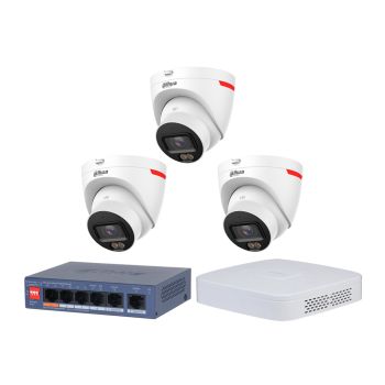 Комплекты видеонаблюдения с PoE питанием - Комплект IP видеонаблюдения Dahua KIT-DH454