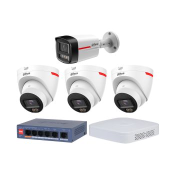 Комплекты видеонаблюдения с PoE питанием - Комплект IP видеонаблюдения Dahua KIT-DH461