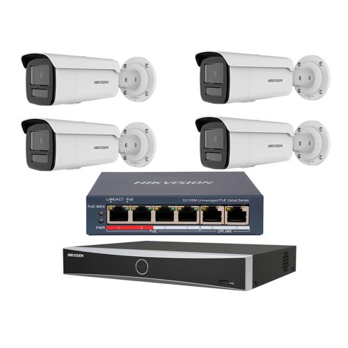 Комплекты ip видеонаблюдения на 4 камеры - Комплект IP видеонаблюдения Hikvision KIT-DS256