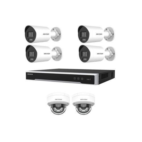 Комплекты видеонаблюдения Hikvision 6 камер - Комплект IP видеонаблюдения Hikvision KIT-DS314