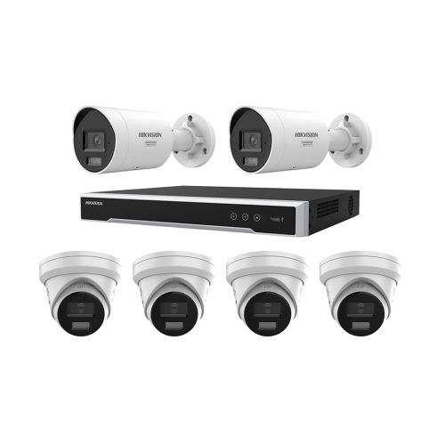 Комплекты видеонаблюдения Hikvision 6 камер - Комплект IP видеонаблюдения Hikvision KIT-DS316
