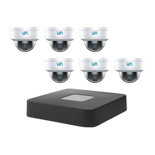 Комплекти відеоспостереження на 6 камер - Комплект IP відеоспостереження VIA SECURITY KIT-VS129